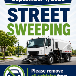 Street Sweeping - Tuesday, Sept. 1, 2026